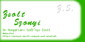 zsolt szonyi business card